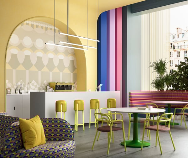 Bar image with Momentum textiles